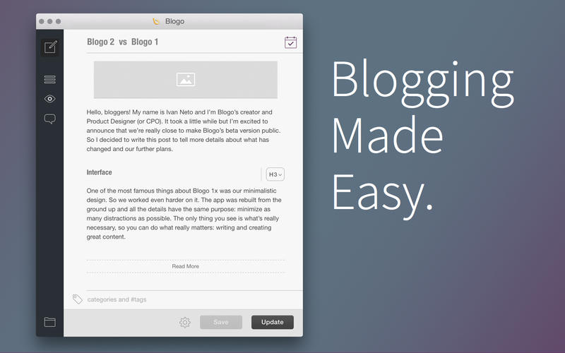 Mac软件-Blogo:离线博客编写工具 for Mac 2.1 下载